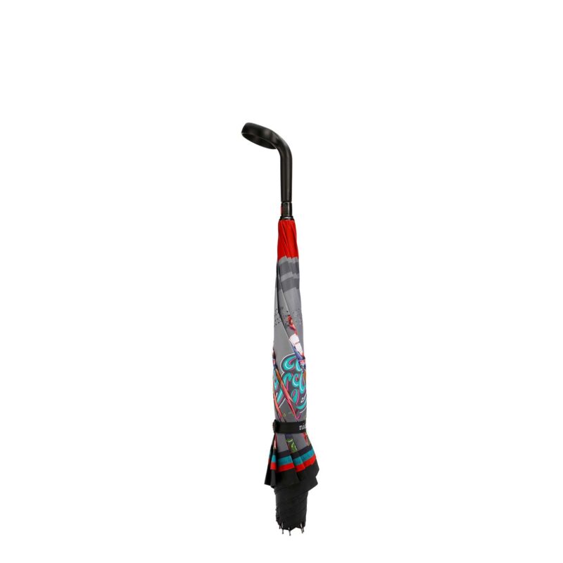 Nicole Lee Γυναικεία αυτόματη ομπρέλα -BLAKELY INVERTED CUP HOLDER UMBRELLA UMB6701 COZY STREET IN MILAN ΓΚΡΙ