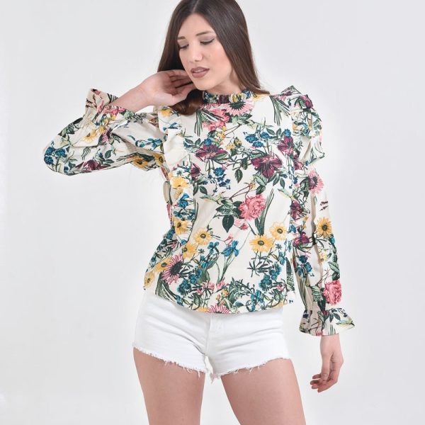 BLE ΜΠΛΟΥΖΑ ΜΠΕΖ ΦΛΟΡΑΛ ONE SIZE (RAYON)