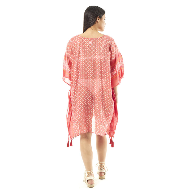 Verde Γυναικείo Καφτάνι 47-0043 Cotton Ινδίας Πολύχρωμο - Image 6