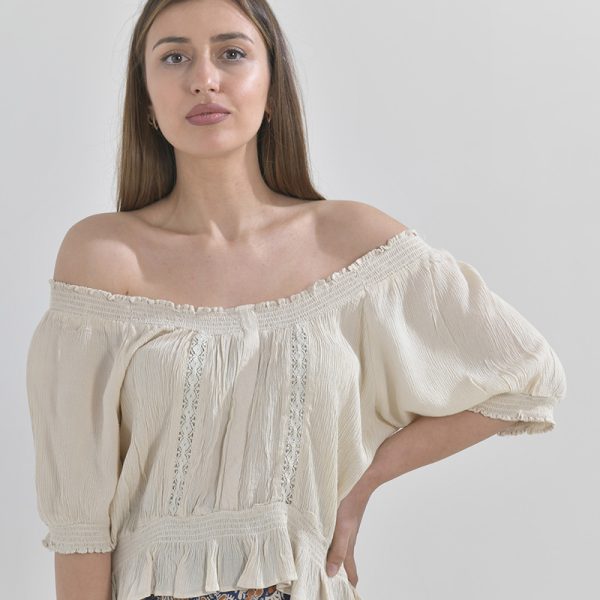 BLE ΜΠΛΟΥΖΑΚΙ ΜΠΕΖ M/L (RAYON)