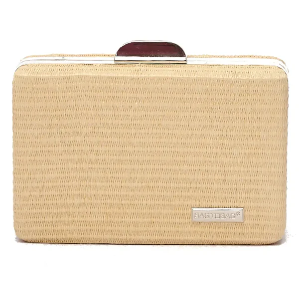 Γυναικείο Ψάθινο τσαντάκι clutch -21896 Ανοιχτό Μπεζ