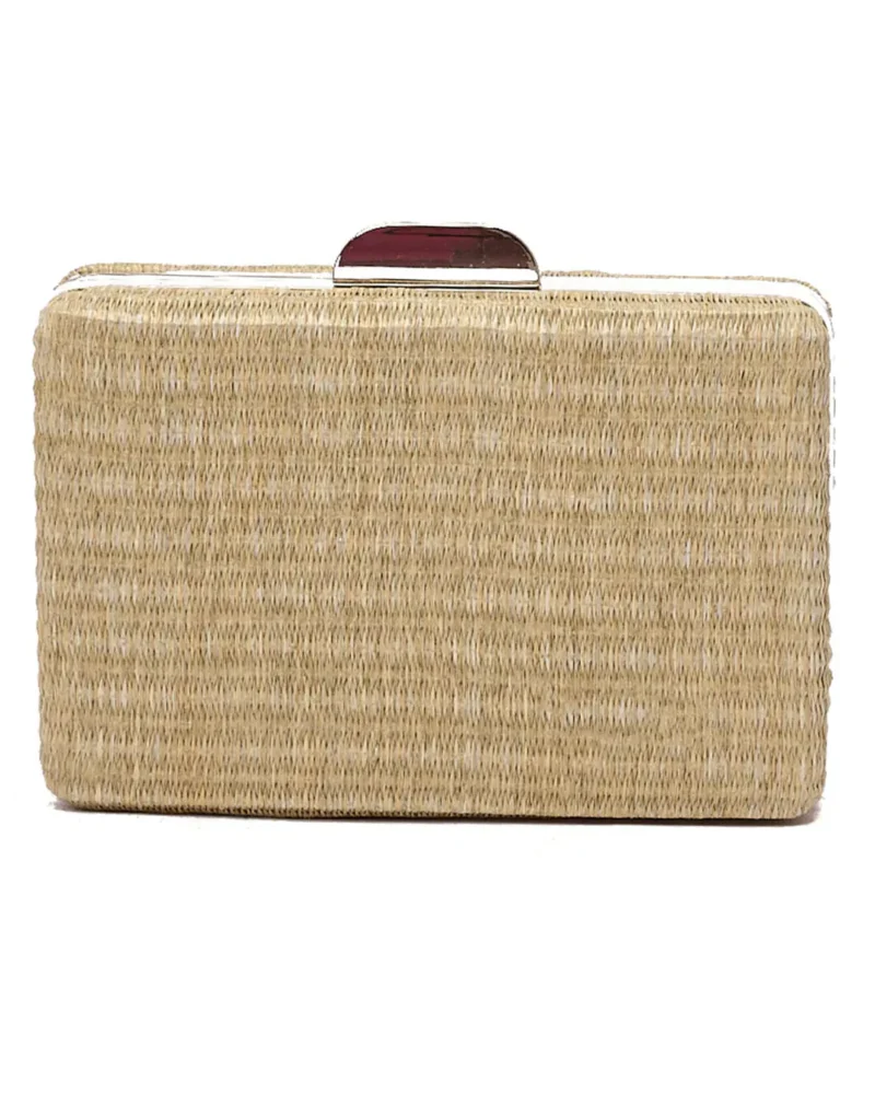Γυναικείο Ψάθινο τσαντάκι clutch -21896 Μπεζ - Image 3
