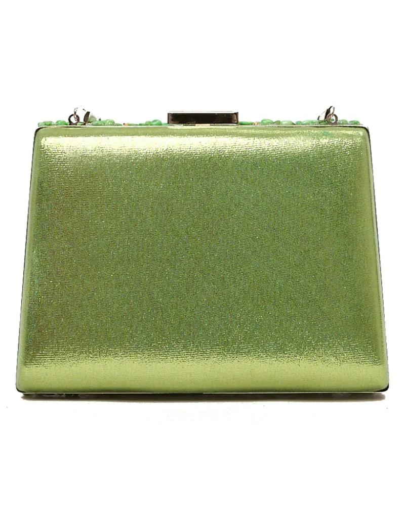 Γυναικεία τσάντα φάκελος clutch με χερούλι-21902 Πράσινο - Image 3