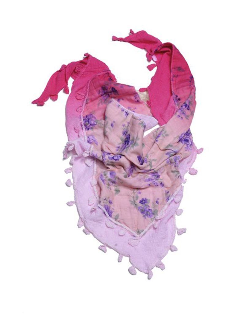 Biston fashion &apos;Σαν πασμινα, τριγωνο, με λουλουδια 29-501-001 PINK