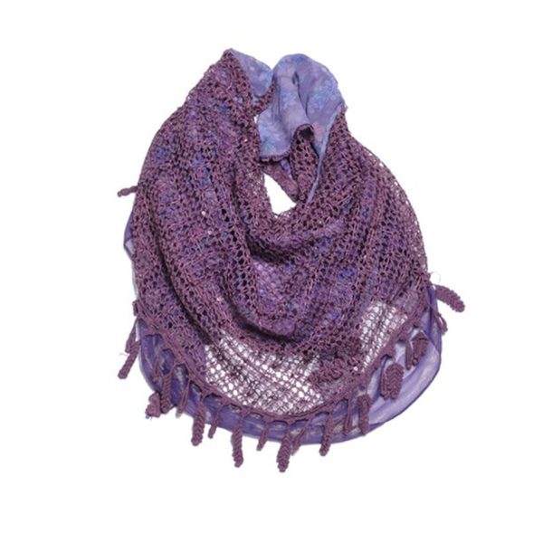 Biston fashion Λεπτο, σαν κασκωλ, με διχτυ. 29-501-004 MAUVE