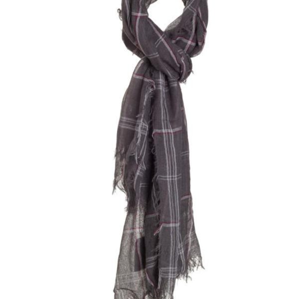 Κασκώλ, με τετραγωνάκια 32-501-001 DK GREY
