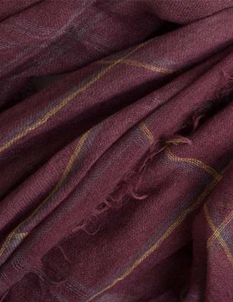 Κασκώλ, με τετραγωνάκια 32-501-001 WINE RED - Image 2