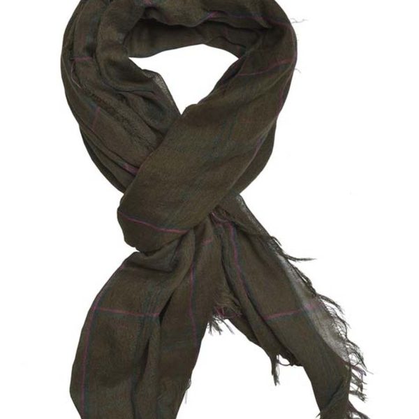 Κασκώλ, με τετραγωνάκια 32-501-001 KHAKI