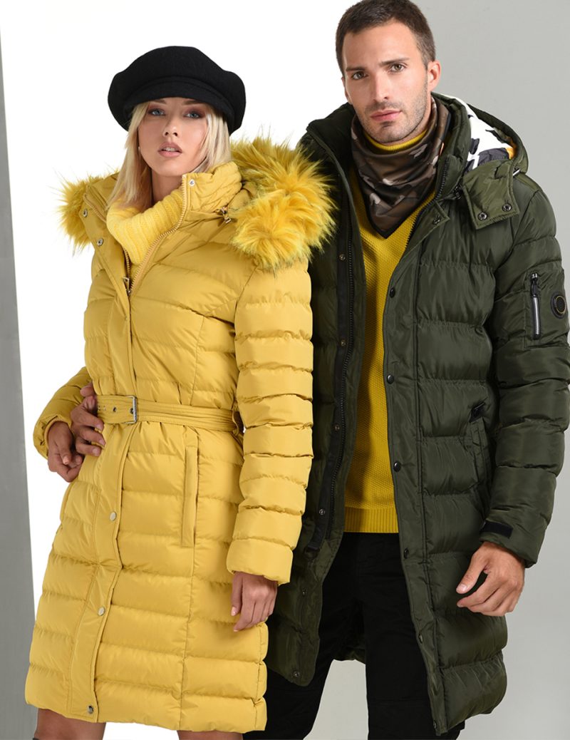 Biston fashion γυναικείο μπουφάν μακρύ 44-101-062C OCHRE - Image 5