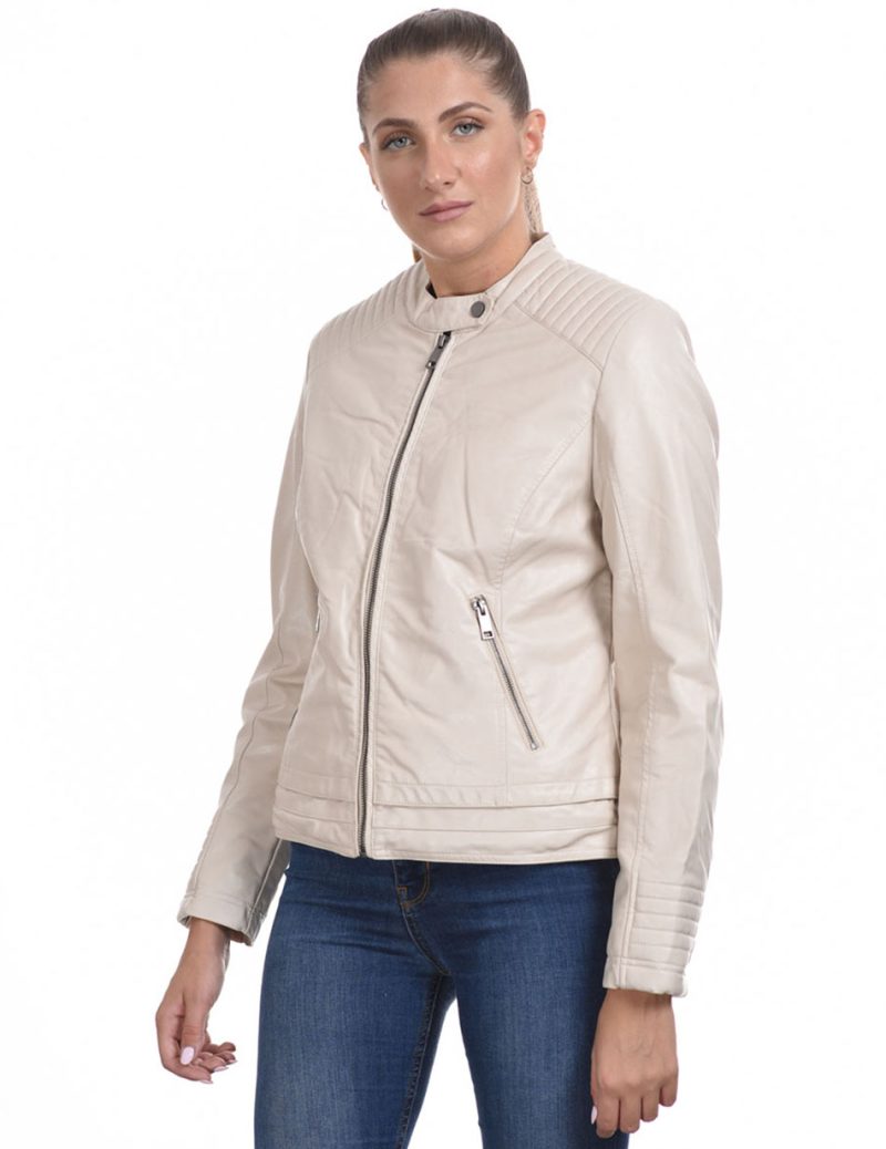Splendid fashion γυναικεία δερματίνη 44-101-073C LT BEIGE - Image 2
