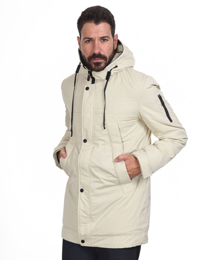 Biston fashion ανδρικό μπουφάν demi 44-201-036 DK BEIGE - Image 2