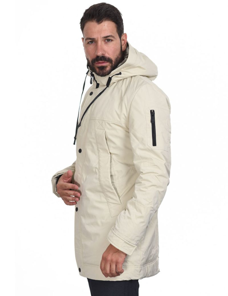 Biston fashion ανδρικό μπουφάν demi 44-201-036 DK BEIGE - Image 3
