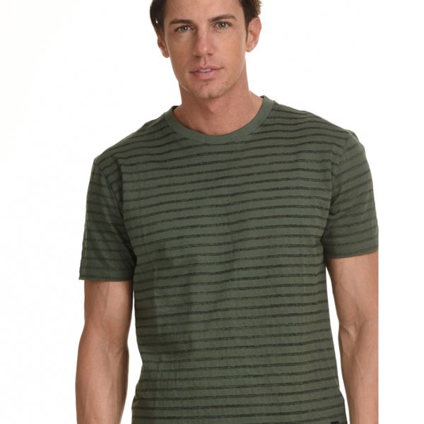 Biston fashion ανδρικό t-shirt 45-206-031 KHAKI STRIPED