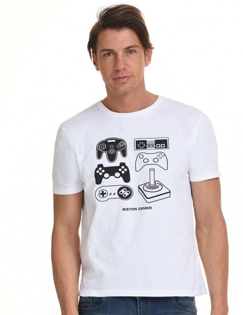 Biston fashion ανδρικό t-shirt 45-206-045 WHITE
