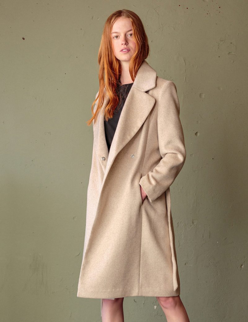 Splendid fashion γυναικείο μακρύ παλτό 46-101-009C LT BEIGE - Image 4