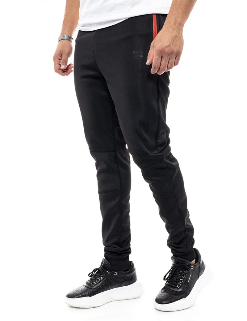 Biston fashion ανδρικό παντελόνι φούτερ 46-241-006 BLACK LARGE - Image 2