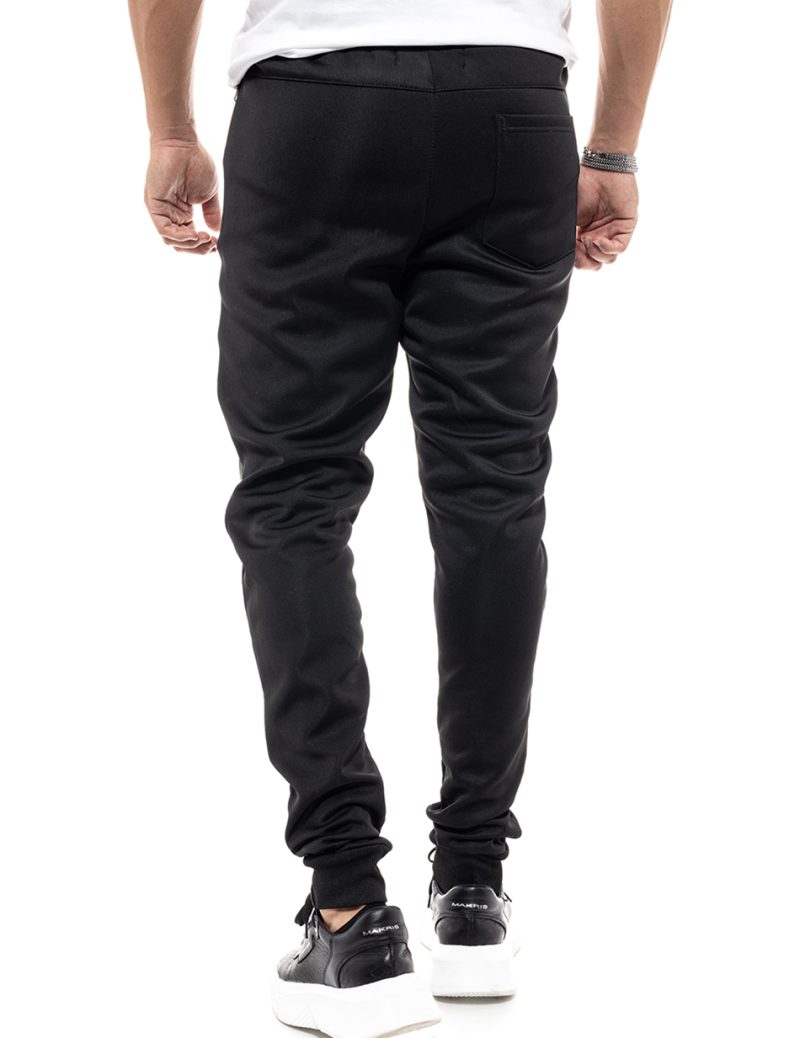 Biston fashion ανδρικό παντελόνι φούτερ 46-241-006 BLACK LARGE - Image 3