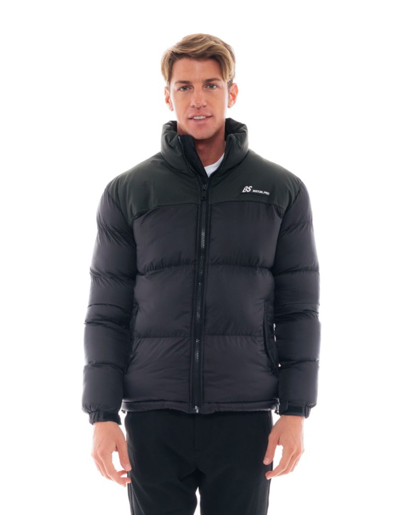 Biston fashion ανδρικό κοντό μπουφάν με γιακά 48-201-023 BLACK