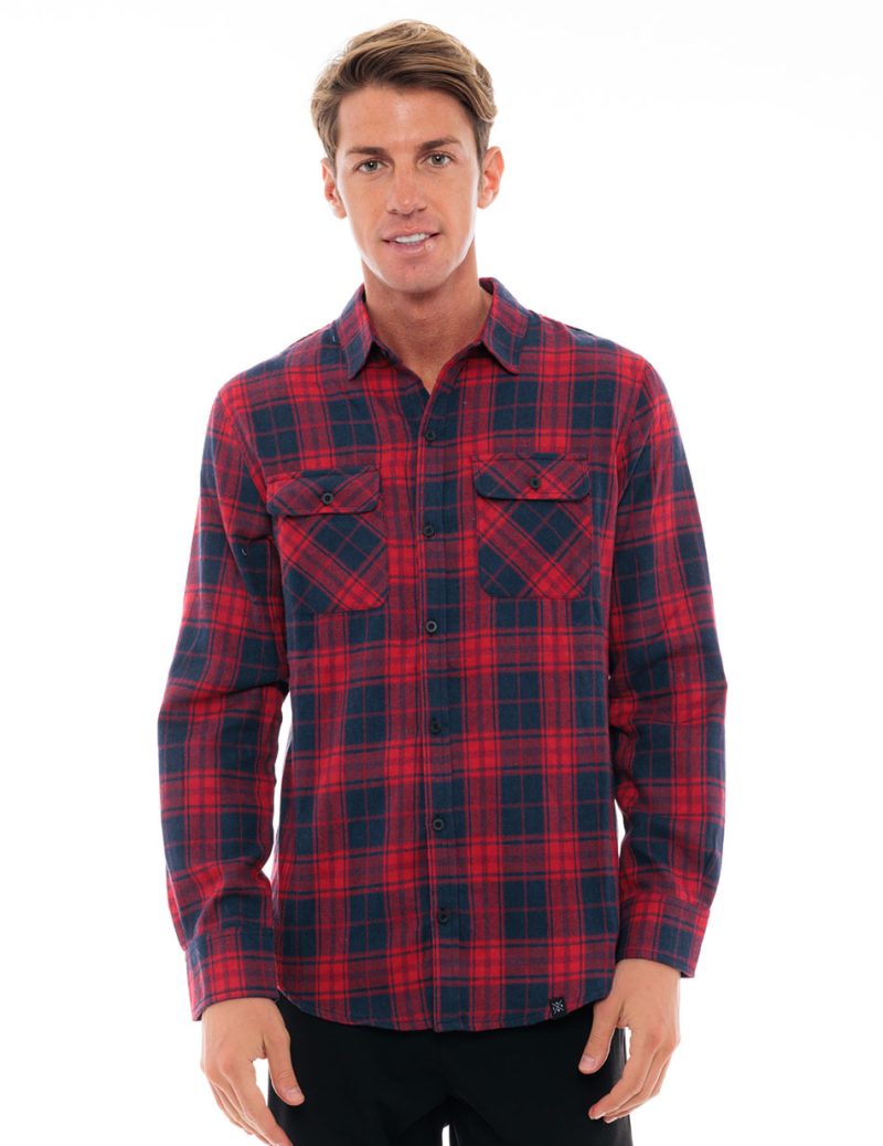 Biston fashion ανδρικό πουκάμισο 48-203-006 RED CHECK