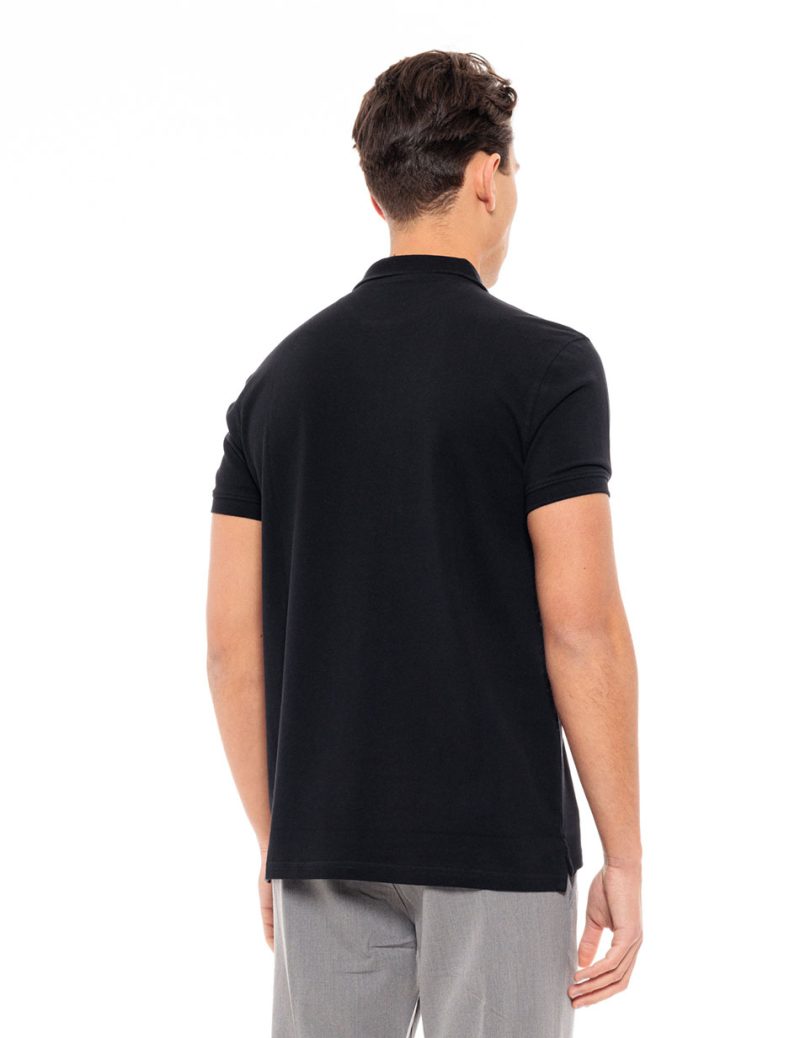 Biston fashion ανδρικό polo 49-206-073 BLACK - Image 3