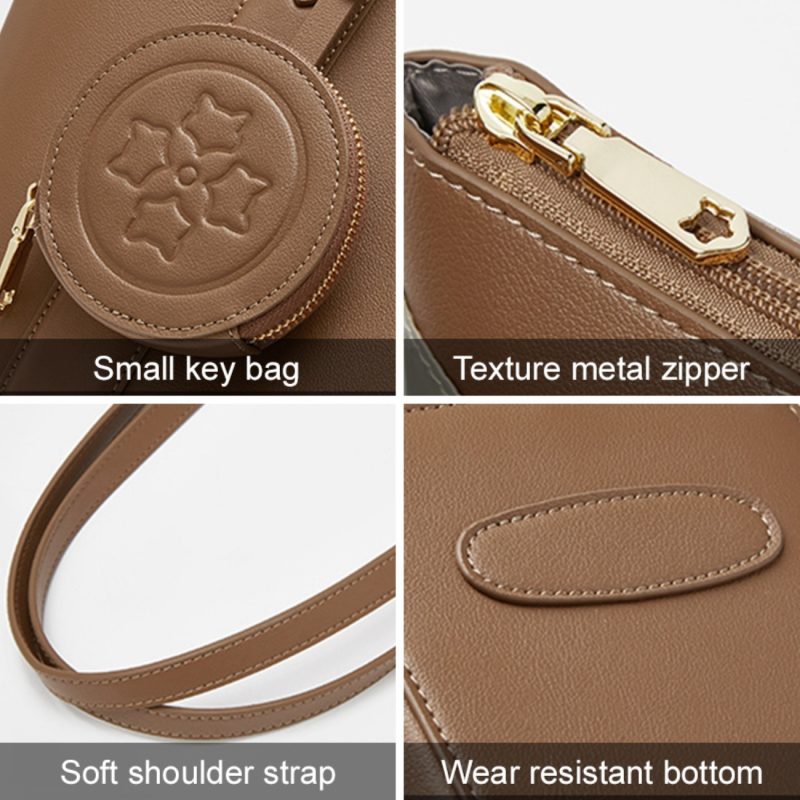 Δερμάτινη Γυναικεία Τσάντα Shopper  Ωμου SUPER ΠΡΟΣΦΟΡΑ Foxer 9136048F καφέ - Image 3