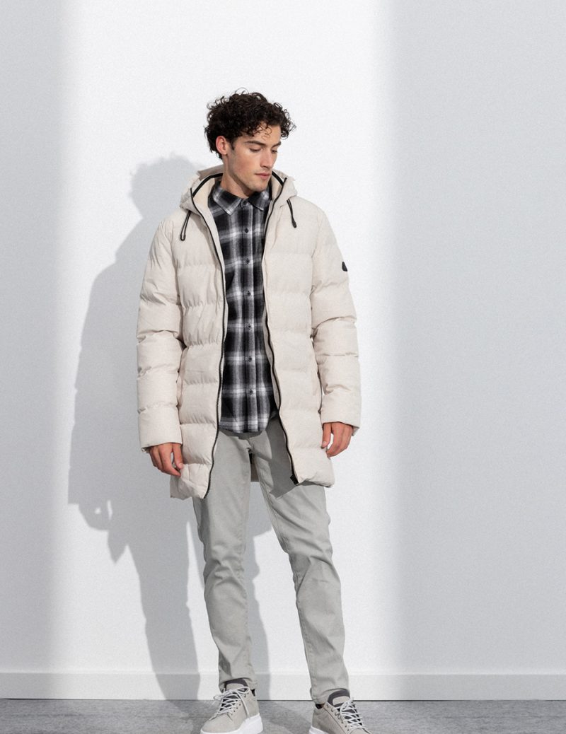 Splendid fashion ανδρικό μακρύ μπουφάν με ενσωματωμένη κουκούλα 50-201-083 ICE - Image 5
