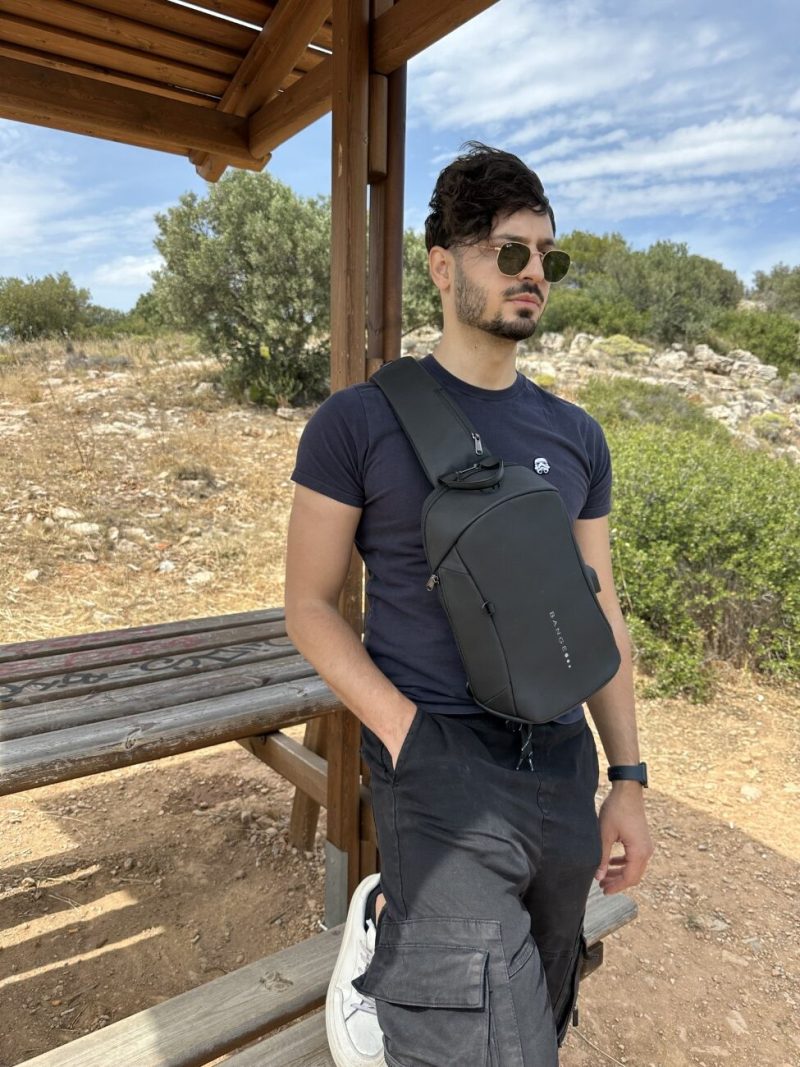 Τσαντάκι ώμου χιαστί crossbody Bange 1912 μαύρο - Image 2