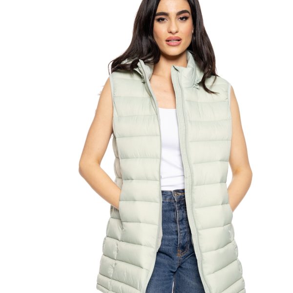 Splendid fashion γυναικείο αμάνικο με γιακά και κουκούλα 51-102-005 MINT