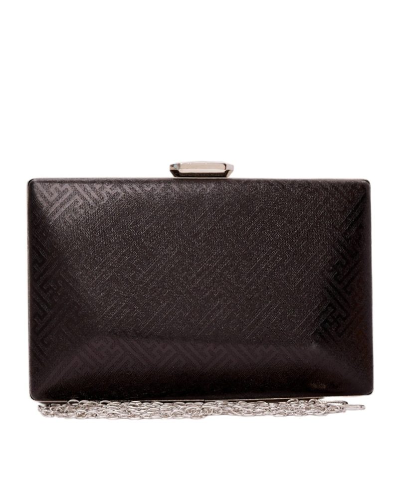 Τσάντα φάκελος clutch -JH-21987 - Μαύρο - Image 6