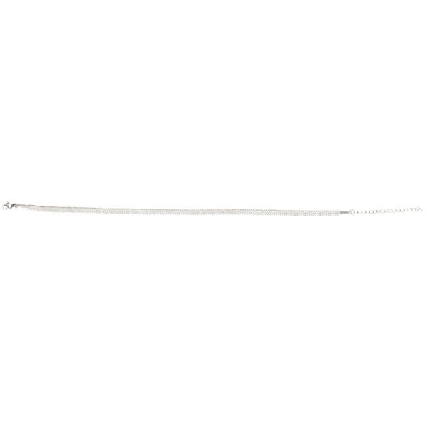 Αλυσίδα ποδιού Stainless Steel ασημί 4 mm