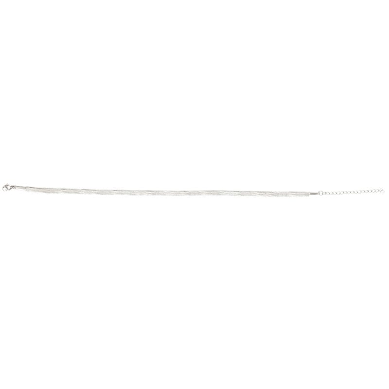 Αλυσίδα ποδιού Stainless Steel ασημί 4 mm