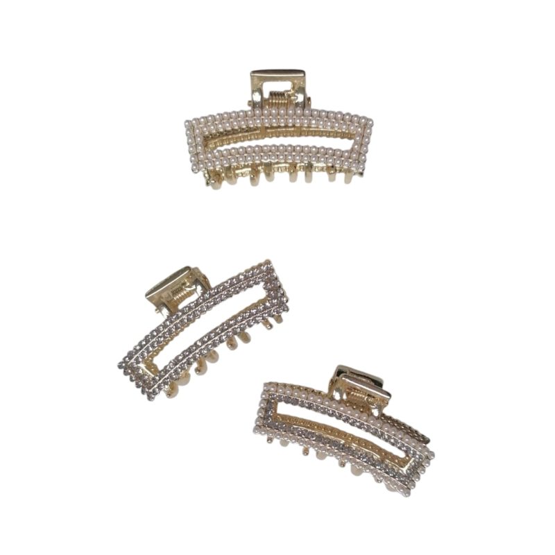 Κλάμερ μαλλιών με στρας 3.5 cm