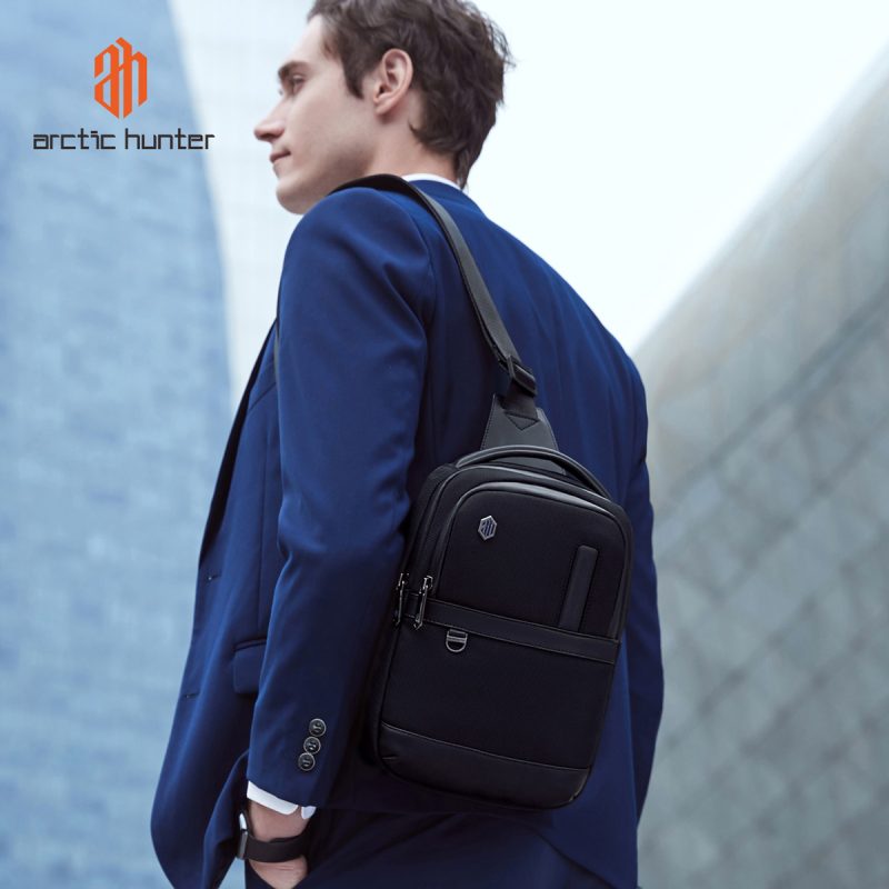 ARCTIC HUNTER τσάντα Crossbody XB00678, 2.4L, μαύρη - Image 2