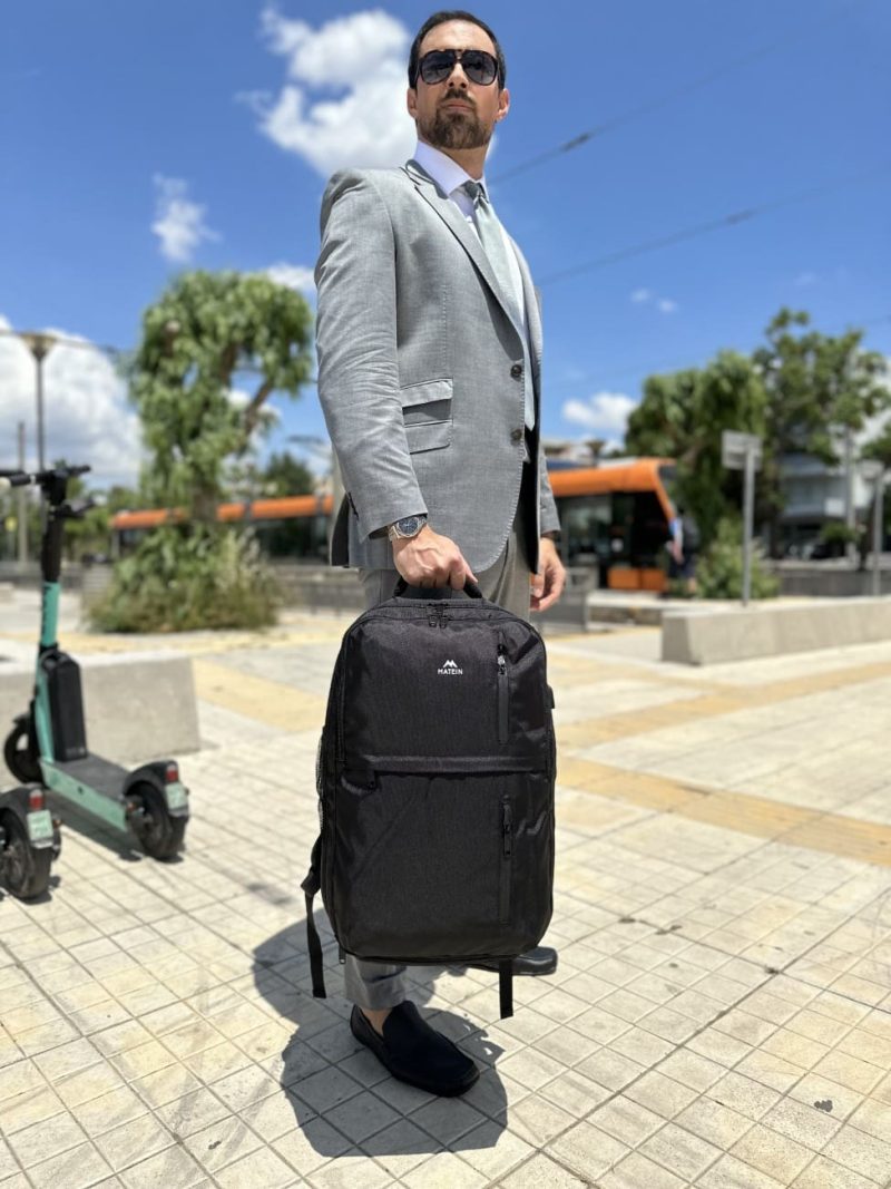 Σακίδιο πλάτης 40L Travel 17” Matein 1197 μαύρο - Image 5