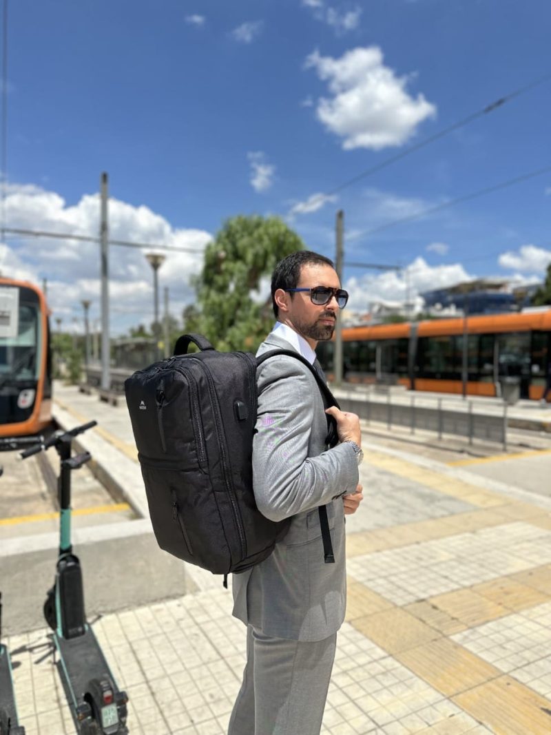 Σακίδιο πλάτης 40L Travel 17” Matein 1197 μαύρο - Image 2