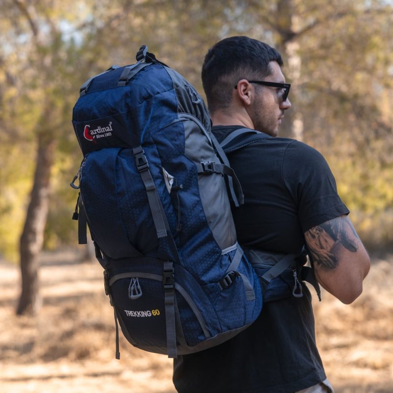 Σακίδιο πεζοπορίας, αδιάβροχο Daypack 60L Camping 1488 Σκούρο μπλε - Image 2