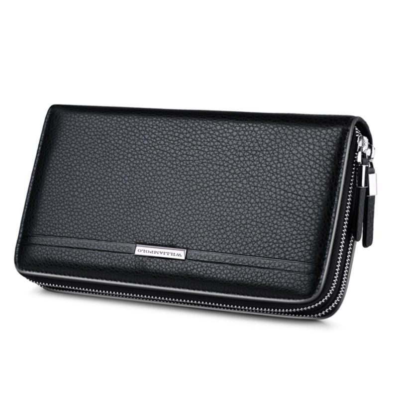 Δερμάτινο Ανδρικό πορτοφόλι William Polo 163(LARGE) black - Image 5
