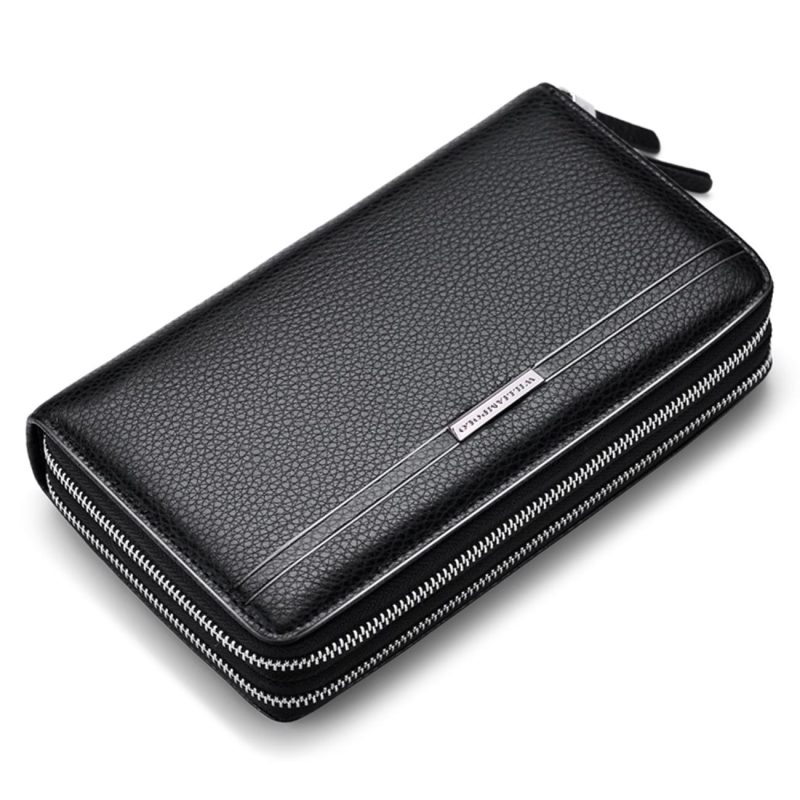 Δερμάτινο Ανδρικό πορτοφόλι William Polo 163(LARGE) black - Image 3