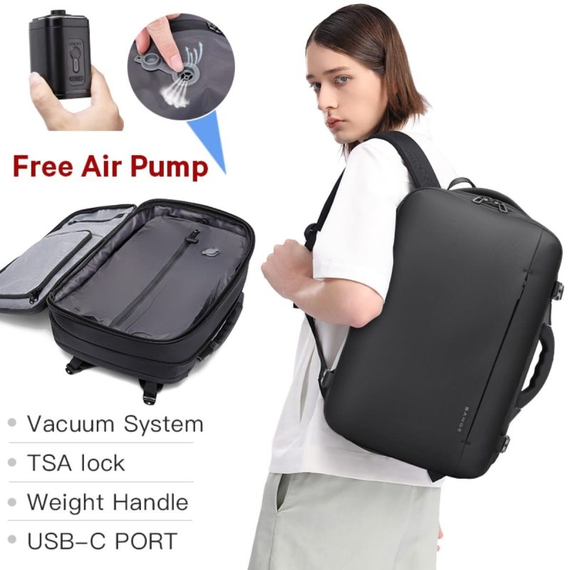 Σακίδιο πλάτης vacuum Tsa Lock με ζυγαριά 36L Laptop 17,3” Bange 1909-8 μαύρο - Image 2