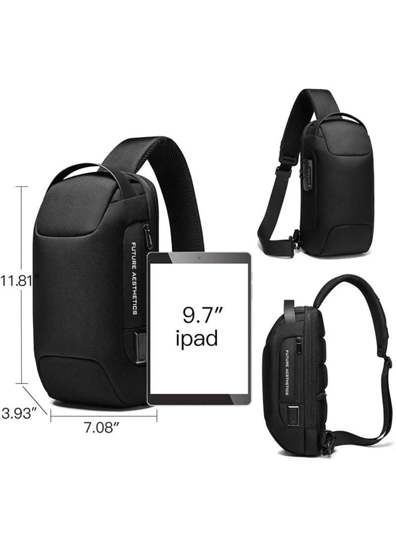 Τσαντάκι ώμου χιαστί crossbody Bange 22085 μαύρο - Image 6