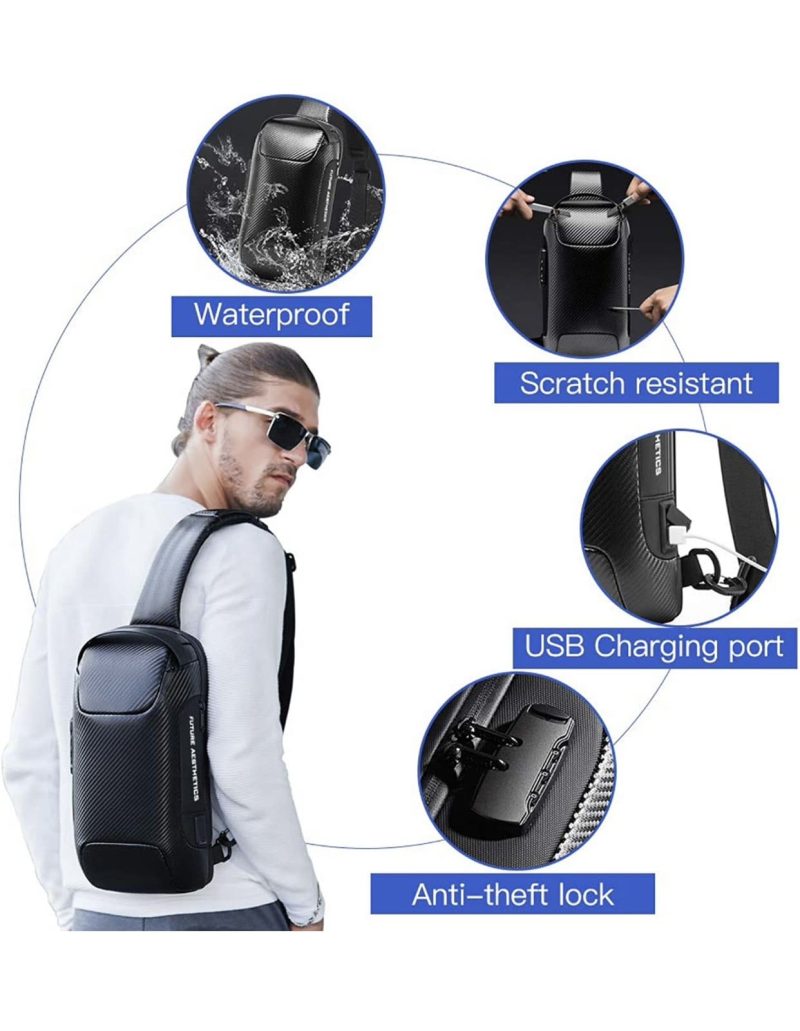 Τσαντάκι ώμου χιαστί crossbody Bange 22085 plus μαύρο - Image 3