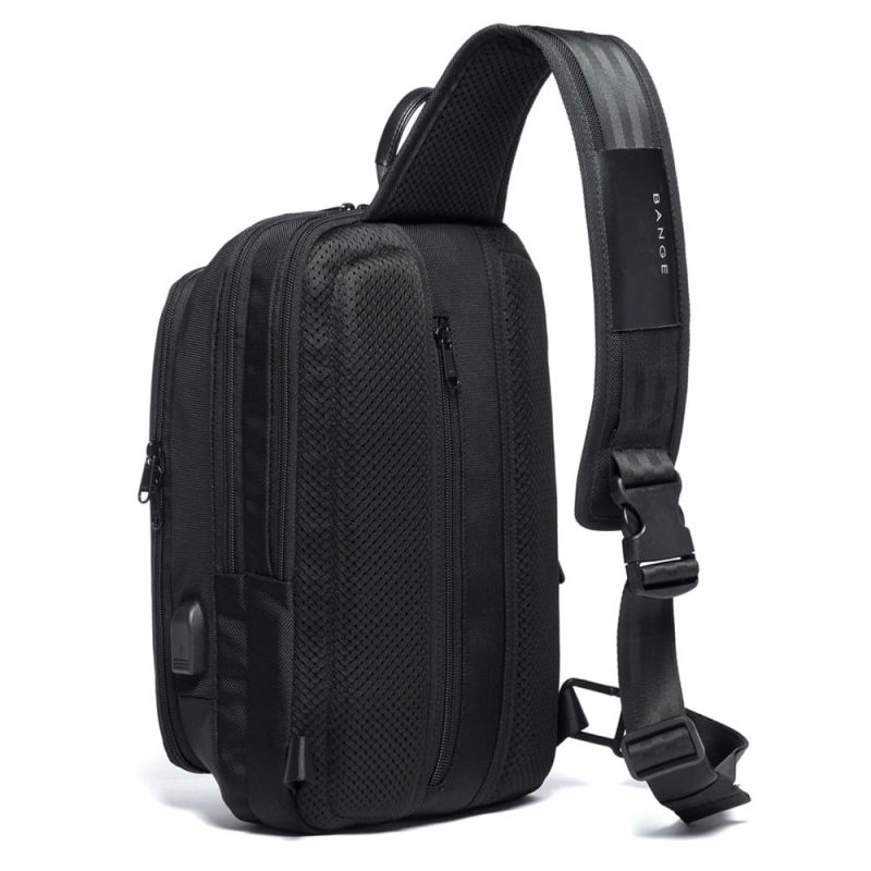 Τσαντάκι ώμου χιαστί crossbody Bange 7079 μαύρο - Image 6