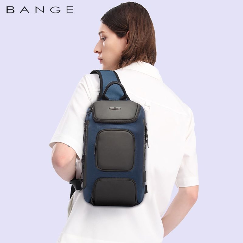 Τσαντάκι ώμου χιαστί crossbody Bange 7086 μπλέ - Image 5