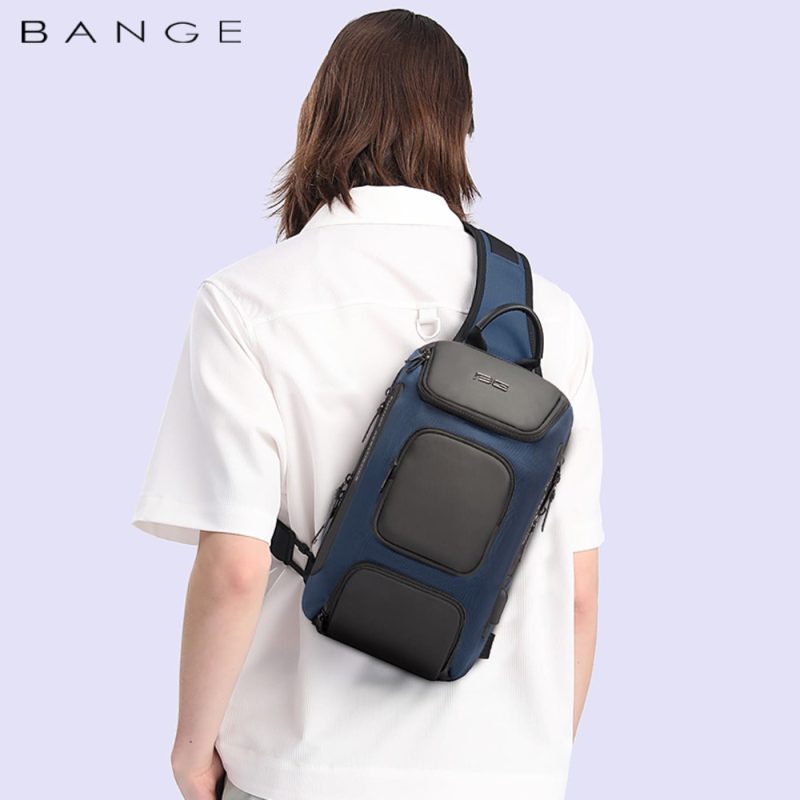 Τσαντάκι ώμου χιαστί crossbody Bange 7086 μπλέ - Image 4