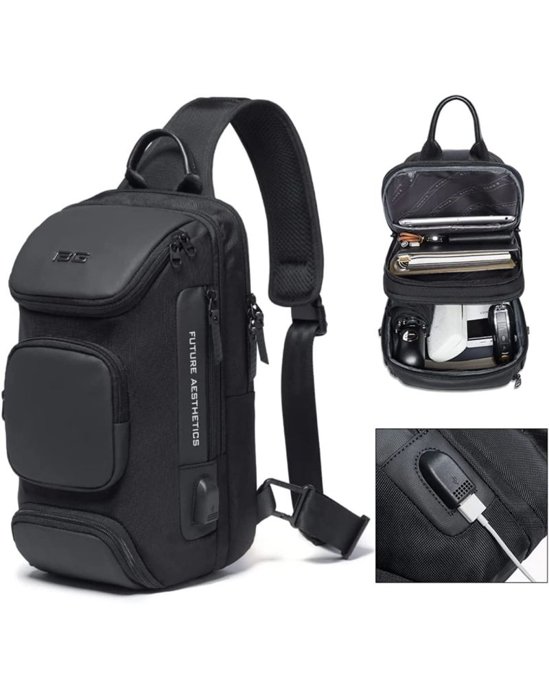 Τσαντάκι ώμου χιαστί crossbody Bange 7086 μαύρο - Image 5