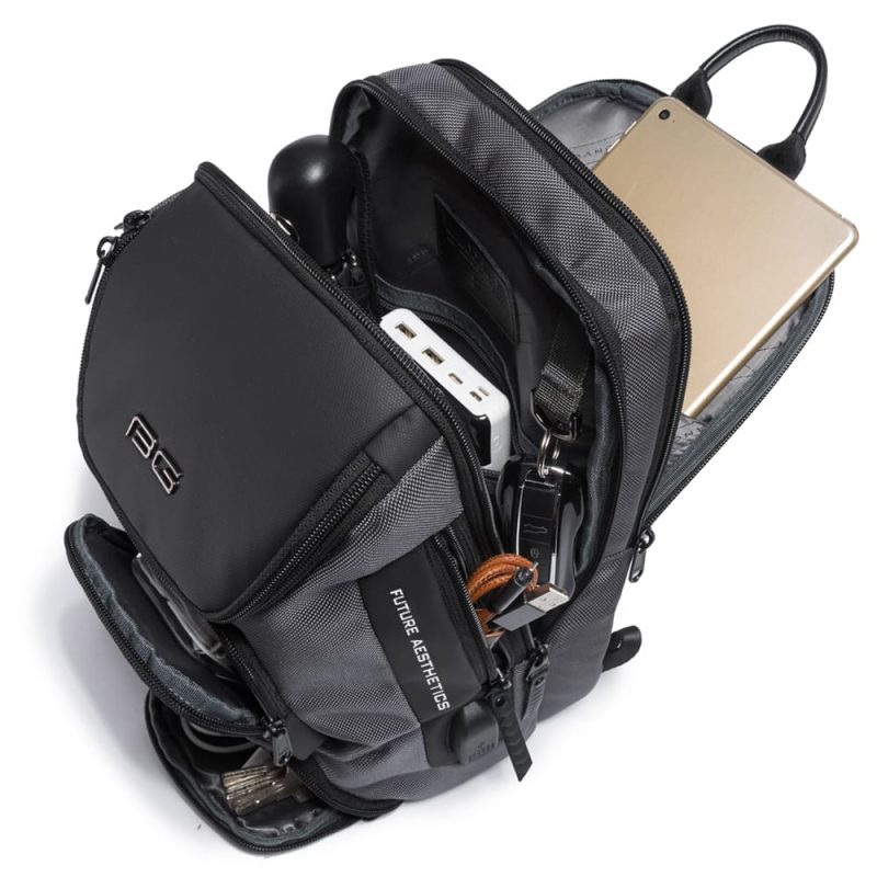 Τσαντάκι ώμου χιαστί crossbody Bange 7086 γκρί - Image 4