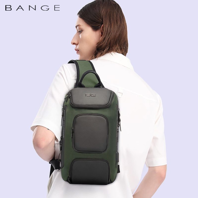 Τσαντάκι ώμου χιαστί crossbody Bange 7086 χακί - Image 5