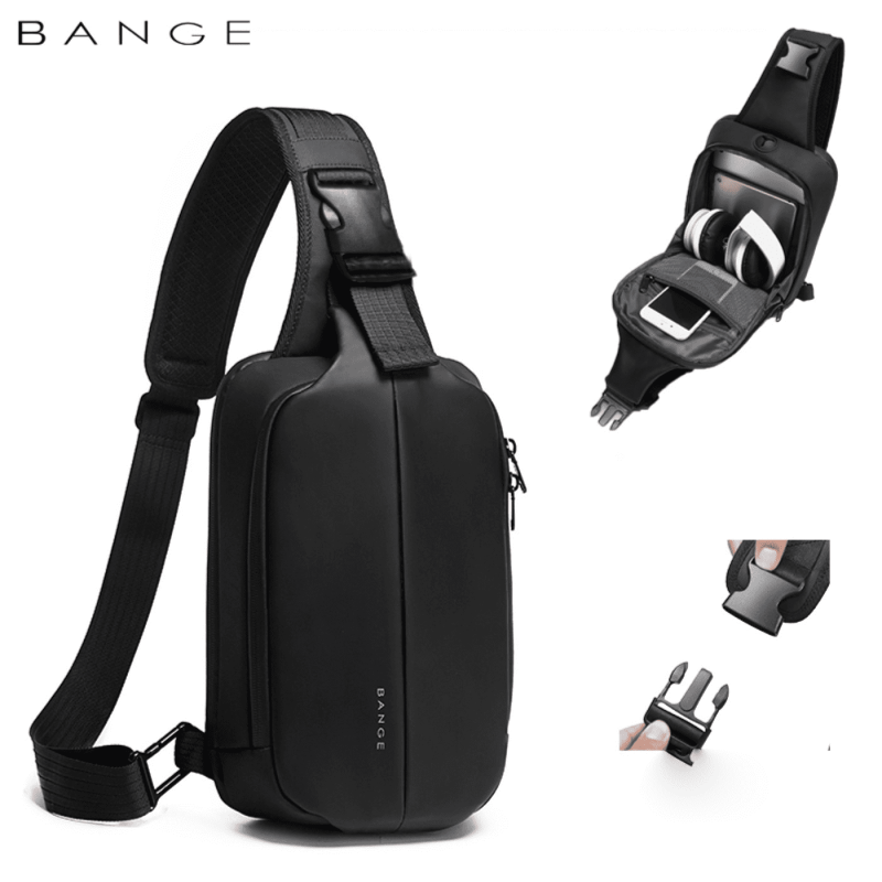 Τσαντάκι ώμου χιαστί crossbody Bange 7210 μαύρο - Image 5