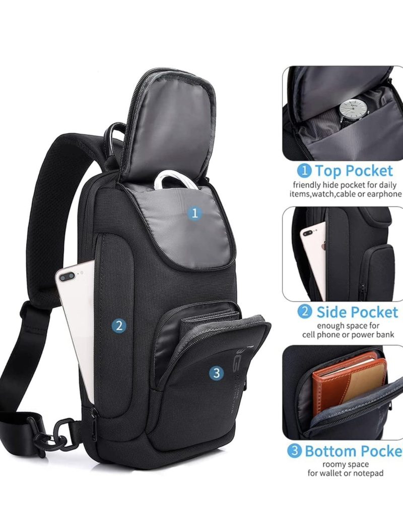 Τσαντάκι ώμου χιαστί crossbody Bange 7565 μαύρο - Image 6