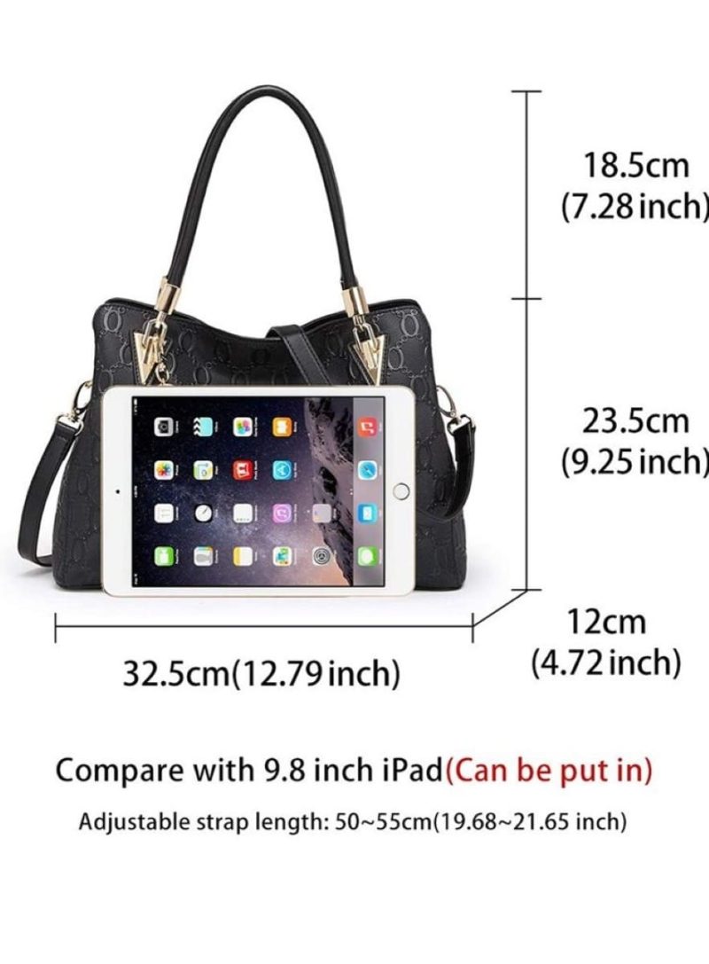 Δερμάτινη Γυναικεία Τσάντα Shopper  Ωμου Foxer 962061F μαύρο - Image 4